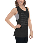7 Daily Habits Muscle Tank - White Logo